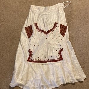 White/red junior’s indian choli suit